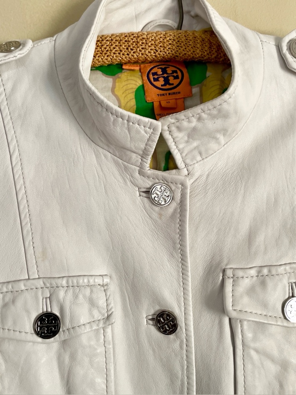 Tory Burch | Sgt Pepper Leather Jacket, Sz 10 fits like 6-8 ♥ Like new - Picture 5 of 9
